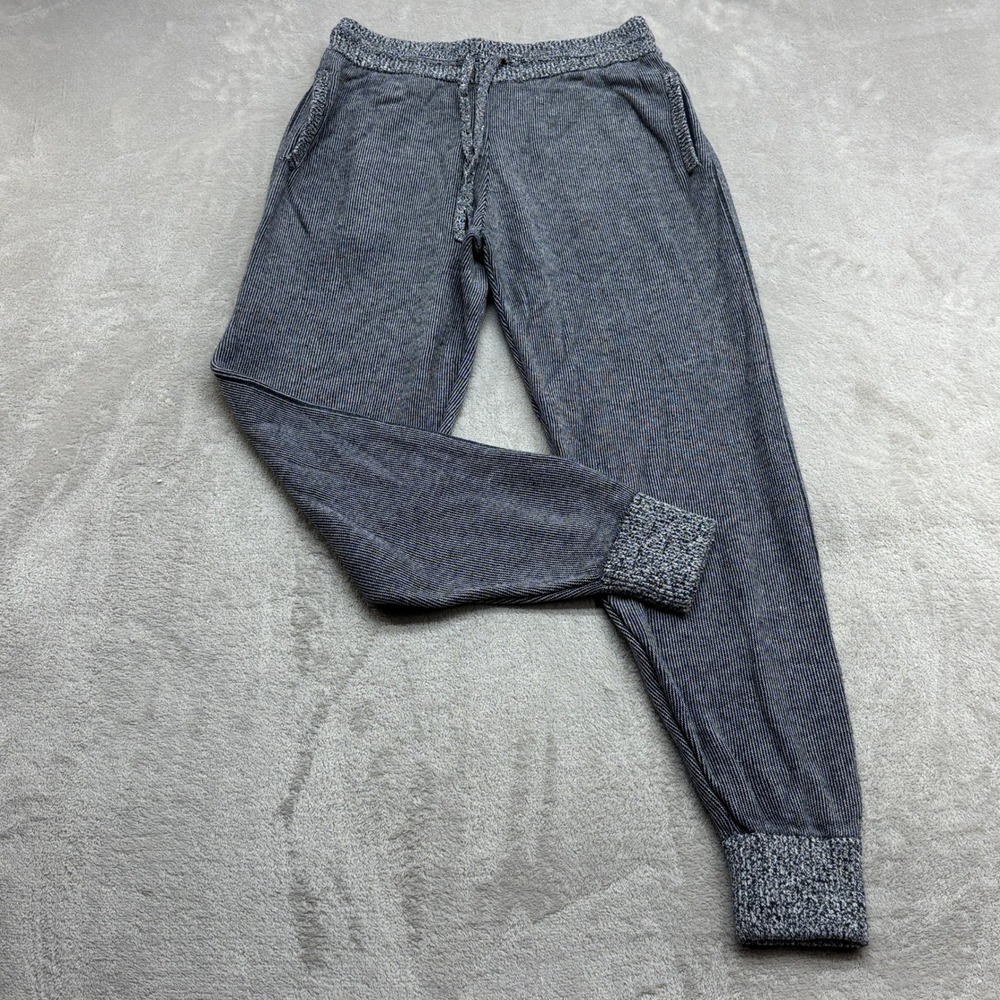 Tommy John Jogger Pants Womens M Blue Striped Cotton Modal Knit Loungewear Hygge